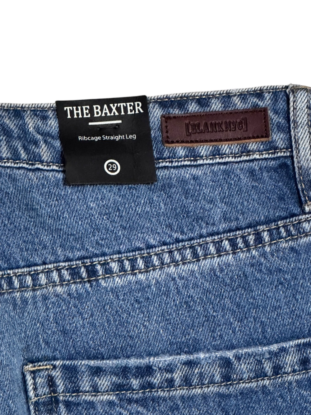BLANK NYC The Baxter Ribcage Straight Leg Jean 26 Medium Wash $98 Retail NWT - Picture 6 of 11